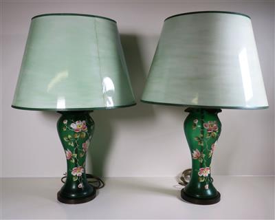Paar große Tischlampen, Böhmen um 1900 - Schmuck, Kunst und Antiquitäten