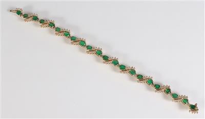 Brillant Smaragd Armband - Gioielli, arte e antiquariato