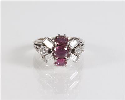 Brillant-Diamantdamenring zus. ca. 0,90 ct - Jewellery, antiques and art