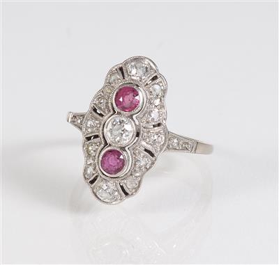 Diamantdamenring zus. ca. 0,60 ct - Jewellery, antiques and art