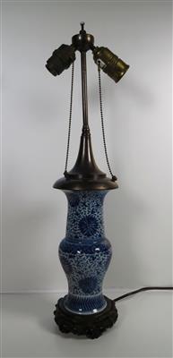 Blau-Weiße Tischlampe, China,19./20. Jahrhundert - Gioielli, arte e antiquariato