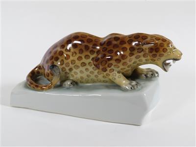 Leopard, Entwurf Béla Markup, Ausführung Herend, Ungarn, 2. Hälfte 20. Jahrhundert - Jewellery, antiques and art