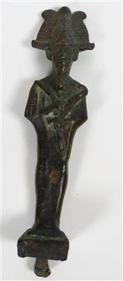Ägyptische Bronzeskuptur - Pharao - Jewellery, antiques and art