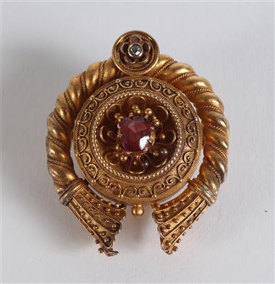 Diamantrauten Brosche - Jewellery, antiques and art