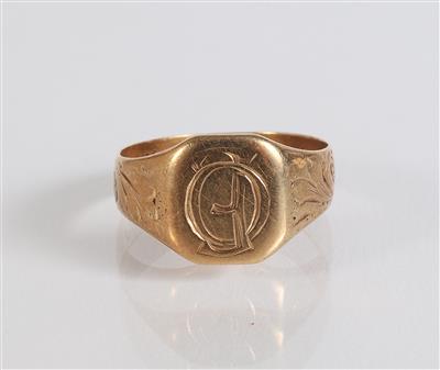 Monogramm Ring, 1920er Jahre - Jewellery, antiques and art