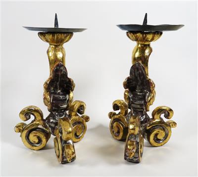 Paar Kerzenständer im Barockstil - Klenoty, umění a starožitnosti