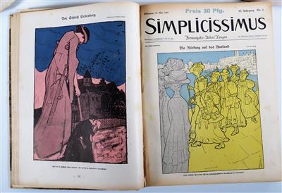 Simplicissimus - Illustrierte Wochenschrift - Klenoty, umění a starožitnosti