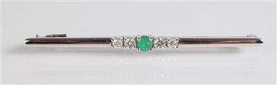 Brillant Smaragd Damennadel - Jewellery, antiques and art