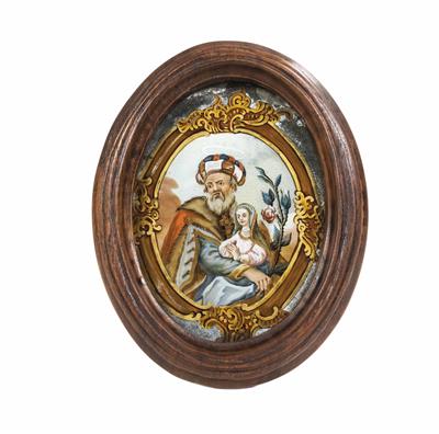 Hinterglasbild, Alpenländisch, 2. Hälfte 18. Jahrhundert - Schmuck, Kunst & Antiquitäten