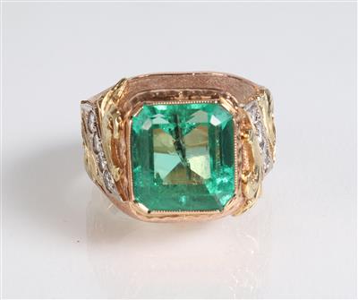 Brillant Smaragd Ring - Gioielli, arte e antiquariato