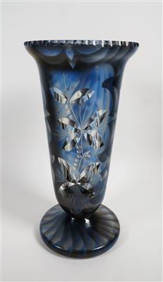 Art Deco-Vase, wohl Brüder Mechold oder Adolf Rasche, Haida, um 1930 - Jewellery, antiques and art