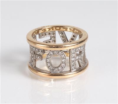 Diamantdamenring zus. ca. 0,70 ct - Jewellery, antiques and art