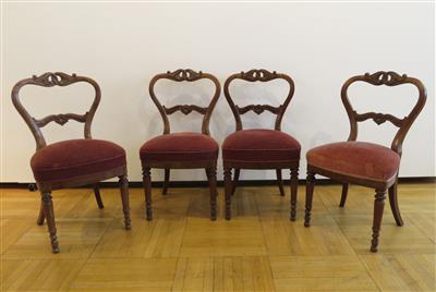 Satz von vier Sesseln, 19. Jahrhundert - Schmuck, Kunst & Antiquitäten