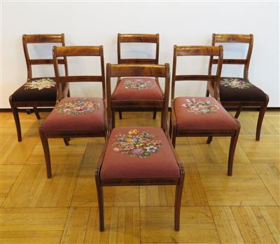 Satz von sechs Sesseln im Biedermeierstil, 20. Jahrhundert - Gioielli, arte e antiquariato