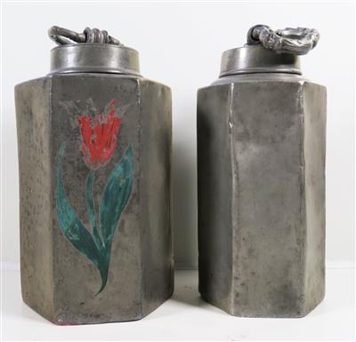 Paar Schraubflaschen, 19. Jahrhundert - Schmuck, Kunst & Antiquitäten
