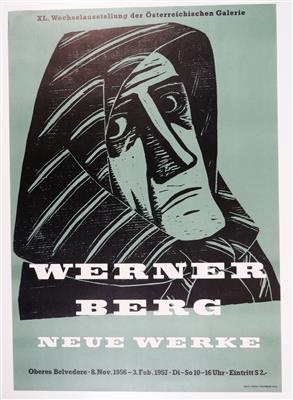 Ausstellungsplakat Werner Berg 1956/57 - Schmuck, Kunst & Antiquitäten