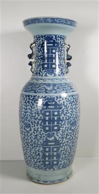 Große blau-weiße Vase, China - Schmuck, Kunst & Antiquitäten
