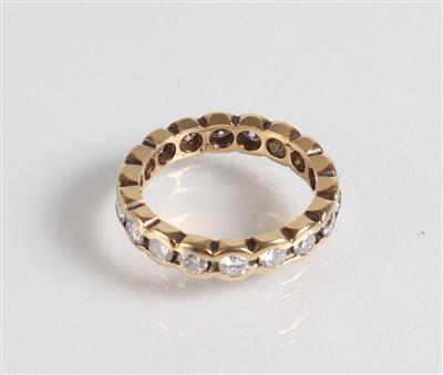 Memoryring zus. ca. 1 ct - Jewellery, antiques and art