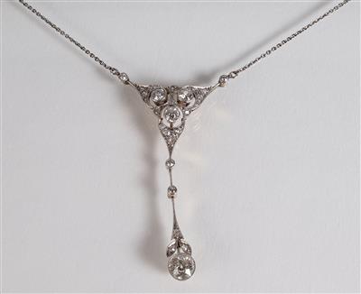 Diamantcollier zus. ca. 1,45 ct - Jewellery, antiques and art
