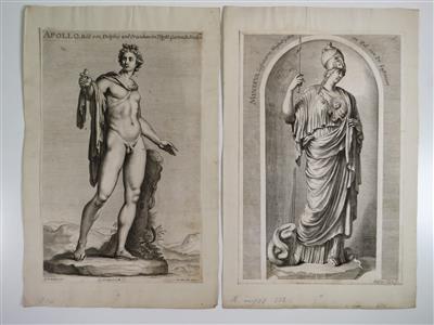 Paar Stiche des 17. Jahrhunderts: a) Melchior Küsel (Küsell) - Jewellery, antiques and art