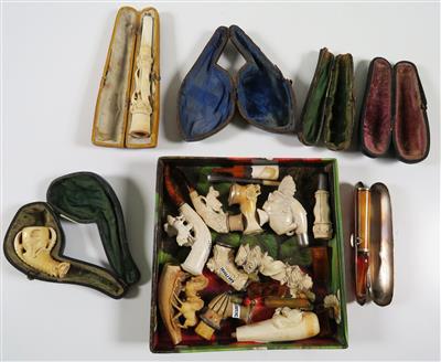 Konvolut Meerschaumpfeifen und Zigarrenspitzen, 19./20. Jahrhundert - Schmuck, Kunst & Antiquitäten