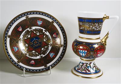 Wappenkrug und Sternschale, Villeroy  &  Boch, Mettlach, um 1986 - Klenoty, umění a starožitnosti