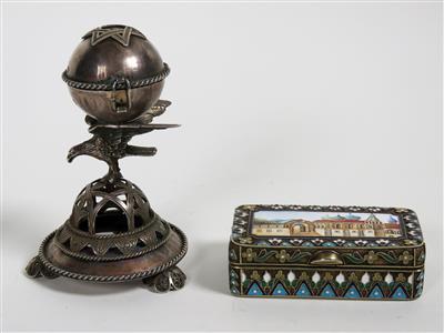 Konvolut von einem Besamim-Behälter und einem Döschen, Russland, 19./20. Jahrhundert - Jewellery, antiques and art