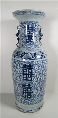Große blau-weiße Vase, China - Schmuck, Kunst & Antiquitäten