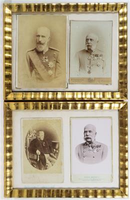 Konvolut von 4 Portrait-Fotos österreichisches Kaiserhaus bzw. Adel, Ende 19. Jahrhundert a) - Jewellery, antiques and art