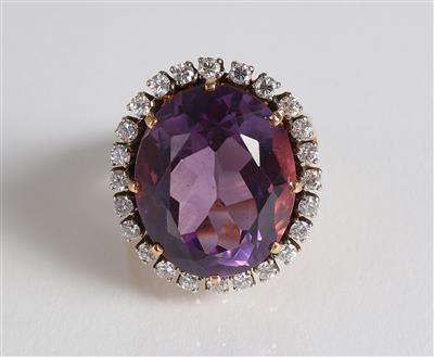 Brillant-Amethystring zus. ca. 0,95 ct - Schmuck, Kunst & Antiquitäten