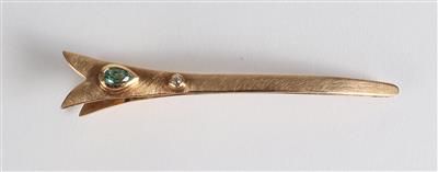 Diamant Beryll Haarspange - Jewellery, antiques and art