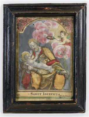 Klosterarbeit, Alpenländisch,19. Jahrhundert - Gioielli, arte e antiquariato