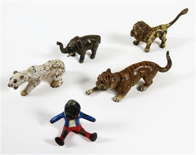 Konvolut von 5 Miniatur-Wiener Bronzen - Schmuck, Kunst & Antiquitäten