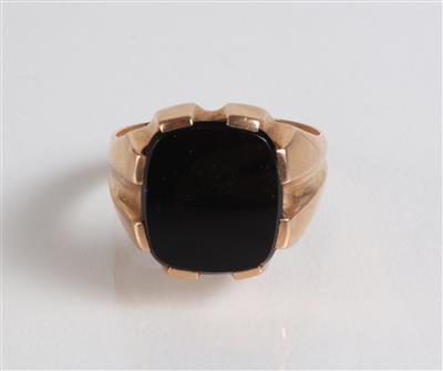 Onyx Herrenring - Jewellery, antiques and art