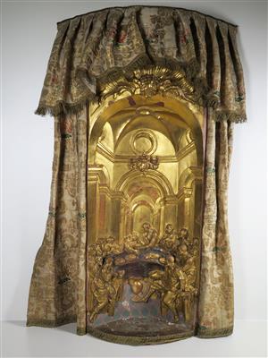 Tabernakelaufsatz, sogenanntes Expositorium im Barockstil, wohl 19. Jahrhundert - Schmuck, Kunst & Antiquitäten