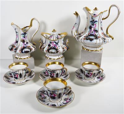Kaffeeservice, Lippert  &  Haas, Schlaggenwald, Böhmen, 2. Drittel 19. Jahrhundert - Jewellery, antiques and art
