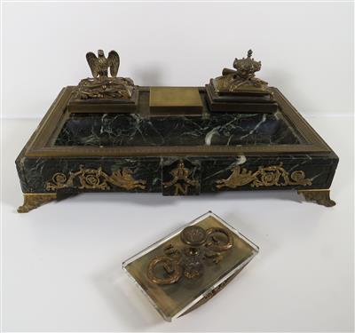 Neoklassizistische Schreibtischgarnitur, um 1900 - Jewellery, antiques and art