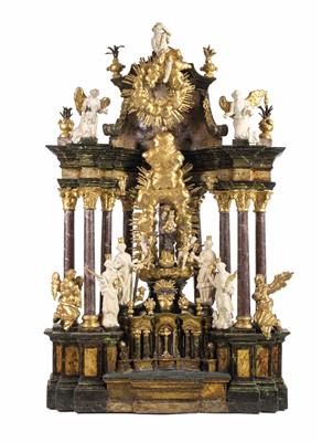 Barocker Hausaltar - Modell, Alpenländisch, 1. Hälfte 18. Jahrhundert - Schmuck, Kunst & Antiquitäten