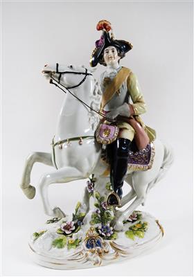 Friedrich der Große zu Pferd,Älteste Volkstedter Porzellanmanufaktur, 20. Jahrhundert - Schmuck, Kunst & Antiquitäten