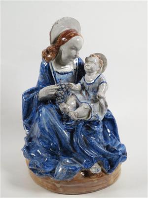 Madonna mit Kind und Trauben,20. Jahrhundert - Schmuck, Kunst & Antiquitäten