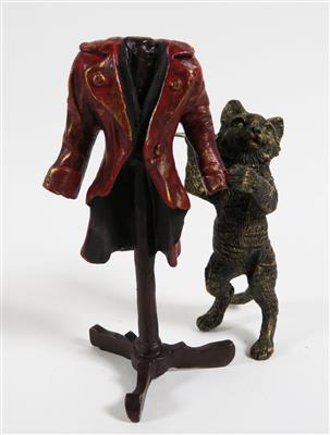 Wiener Bronze, 'Katze als Schneider', Franz Bergmann, 1. Hälfte 20. Jahrhundert - Schmuck, Kunst & Antiquitäten