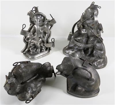 Sammlung von vier Zinn-Marzipan-Figuren, 19./20. Jahrhundert - Gioielli, arte e antiquariato