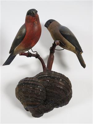 Paar Singvögel, in Viechtauer Art - Schmuck, Kunst & Antiquitäten