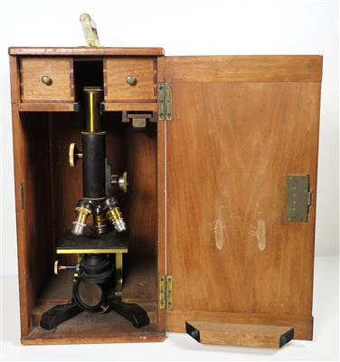 Thury  &  Amey Genève - Mikroskop, um 1900 - Klenoty, umění a starožitnosti