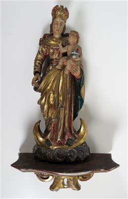 Maria Königin mit Kind, Alpenländisch, 19. Jahrhundert - Schmuck, Kunst & Antiquitäten