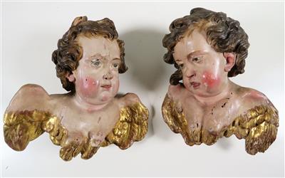 Paar geflügelte Engelsköpfe, wohl Frankreich, 18. Jahrhundert - Jewellery, Works of Art and art