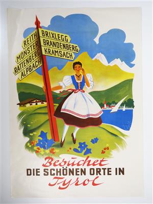 Werbeplakat, 1950er-Jahre - Schmuck, Kunst & Antiquitäten