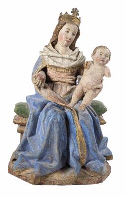Madonna sitzend mit Kind, Süddeutsch, um 1480 - Gioielli, arte e antiquariato