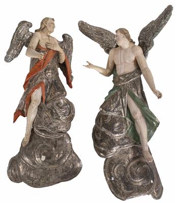 Engelpaar auf Wolken, Italien, 2. Hälfte 17. Jahrhundert - Jewellery, Works of Art and art