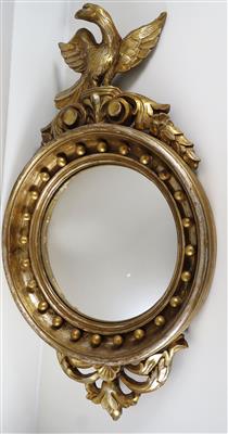 Kleiner Salonspiegel, sogenannter butler's mirror, 20. Jahrhundert - Klenoty, umění a starožitnosti